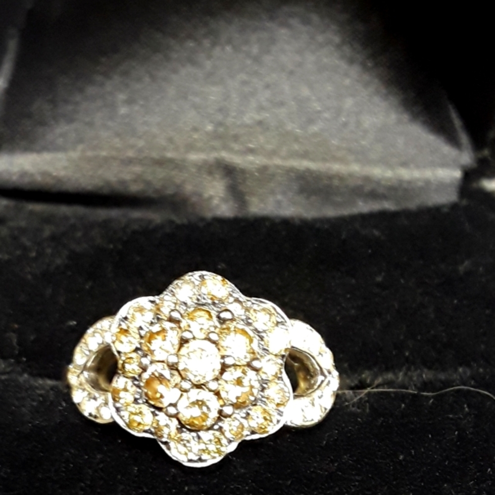 Princess Alexandra by LeVian Chocolate and White Diamond ring